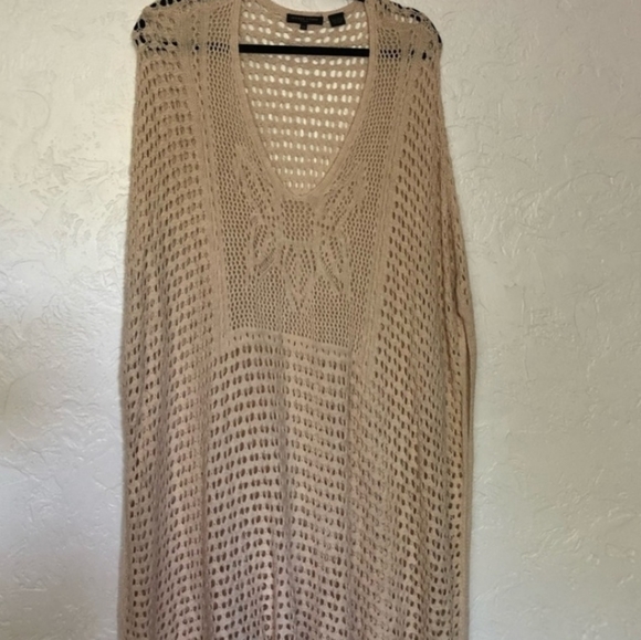 Jeanne Pierre V Neck 100% Cotton Crochet Cover Up - Picture 8 of 12